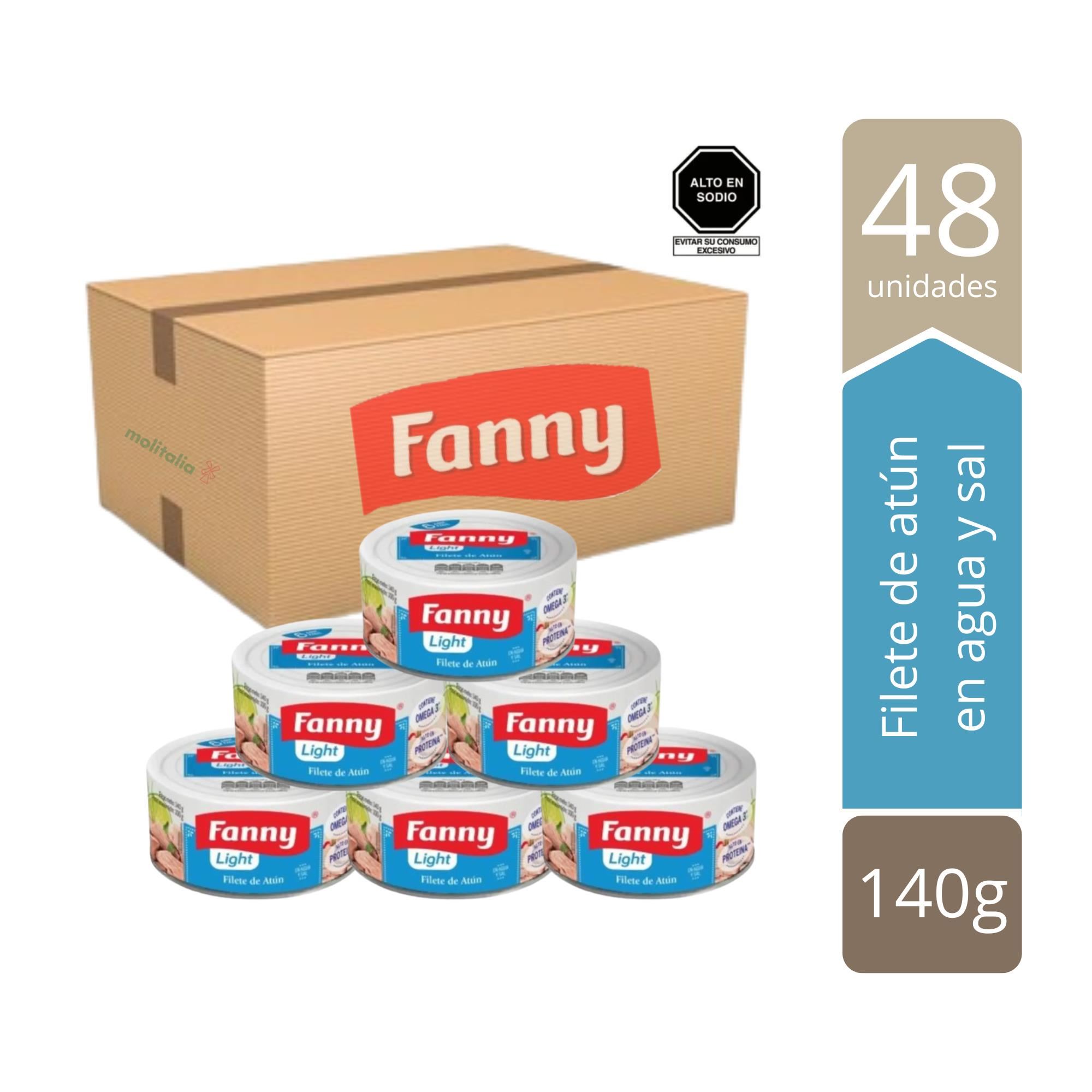 Filete de Atún FANNY en Agua y Sal Lata 140 gr - Caja x 48 unids